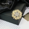 Wholesale Alloy Rhinestone Retro Flower Brooch Jewelry Pin For Women's Clothing