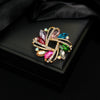 Wholesale Alloy Rhinestoneencrusted Geometric And Flower Brooches For Scarves With Electroplating