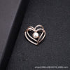 Wholesale Alloy Rose Flower Brooch Electroplated Pearl Jewelry Accessories For Women Retro Luxury Style
