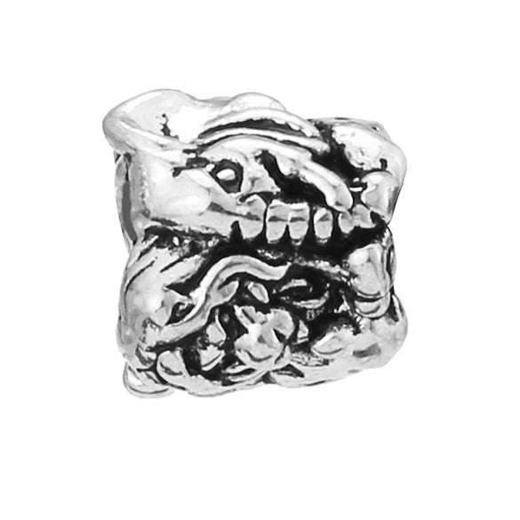 Wholesale Alloy Round Beads Cartoon Totem Electroplated Jewelry Accessories Bracelet Loose Beads