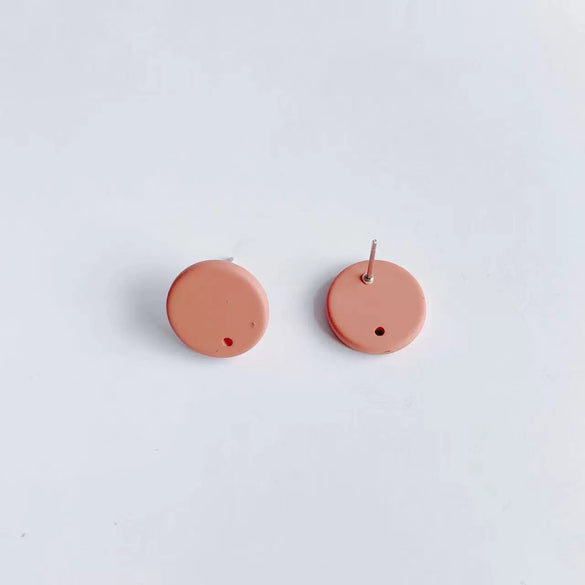 Wholesale Alloy Round Earrings With Spray Paint And Baking Paint Treatment Diy Jewelry Accessories