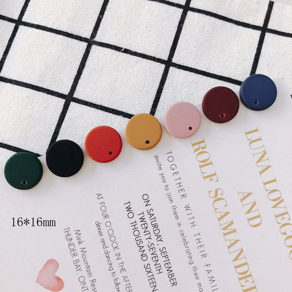 Wholesale Alloy Round Earrings With Spray Paint And Baking Paint Treatment Diy Jewelry Accessories