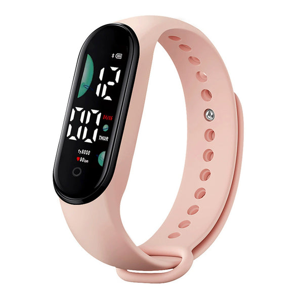 Wholesale Alloy Rubber Electronic Watch For Girls With Oval Dial And Spiral Crown Leisure Style