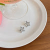 Wholesale Alloy S925 Silver Stud Earrings With Hollowout Star Design And Electroplating For Women