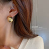 Wholesale Alloy Silver Needle Geometric C Shaped Pleated Bean Curved Earrings For Women With Electroplating