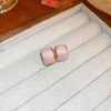 Wholesale Alloy Silver Pink Sweet Flower Ear Studs With Electroplating For Women Mori Cute Joker Design