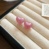 Wholesale Alloy Silver Pink Sweet Flower Ear Studs With Electroplating For Women Mori Cute Joker Design