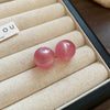 Wholesale Alloy Silver Pink Sweet Flower Ear Studs With Electroplating For Women Mori Cute Joker Design