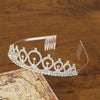 Wholesale Alloy Silver Plated Electroplating Crown Tiara Comb Women's Bridal Jewelry Hair Accessories