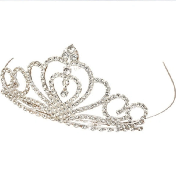 Wholesale Alloy Silver Plated Electroplating Crown Tiara Comb Women's Bridal Jewelry Hair Accessories