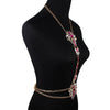 Wholesale Alloy Simple Body Chain Set With Diamonds And Flower Pattern For Women