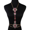 Wholesale Alloy Simple Body Chain Set With Diamonds And Flower Pattern For Women