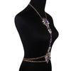 Wholesale Alloy Simple Body Chain Set With Diamonds And Flower Pattern For Women
