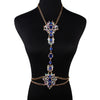 Wholesale Alloy Simple Body Chain Set With Diamonds And Flower Pattern For Women
