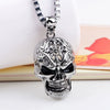 Wholesale Alloy Skull Head Geometric Hiphop Long Necklace Pendant With Box Chain And Electroplating For Men And Women