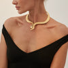 Wholesale Alloy Snake Animal Retro Electroplated Clavicle Chain Necklace