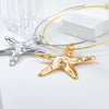 Wholesale Alloy Snake Bone Chain Starfish Pendant Women's Trendy Metallic Hip Hop Necklace With Geometric Design And Electroplating Treatment