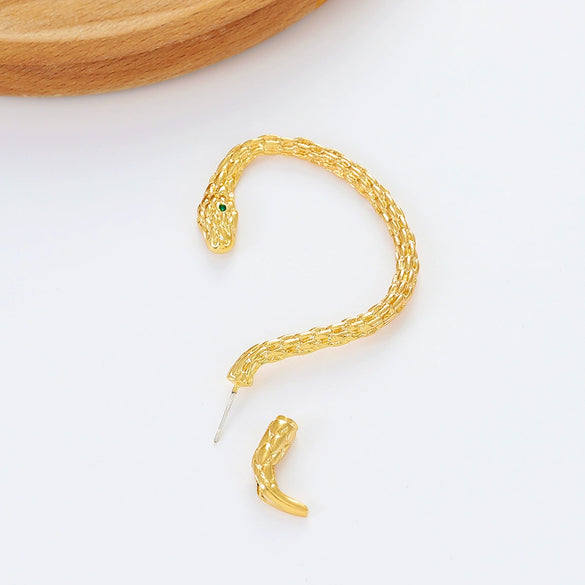 Wholesale Alloy Snakeshaped Animals Zodiac Punk Retro Exaggerated Niche Electroplated Women's Earrings