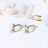 Wholesale Alloy Square Electroplated Earrings For Female As Allmatch Niche Jewelry Accessories