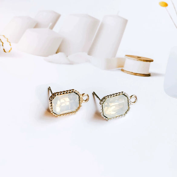 Wholesale Alloy Square Electroplated Earrings For Female As Allmatch Niche Jewelry Accessories