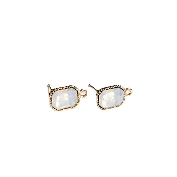 Wholesale Alloy Square Electroplated Earrings For Female As Allmatch Niche Jewelry Accessories