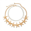 Wholesale Alloy Star Shaped Electroplated Doublelayer Necklace For Adults