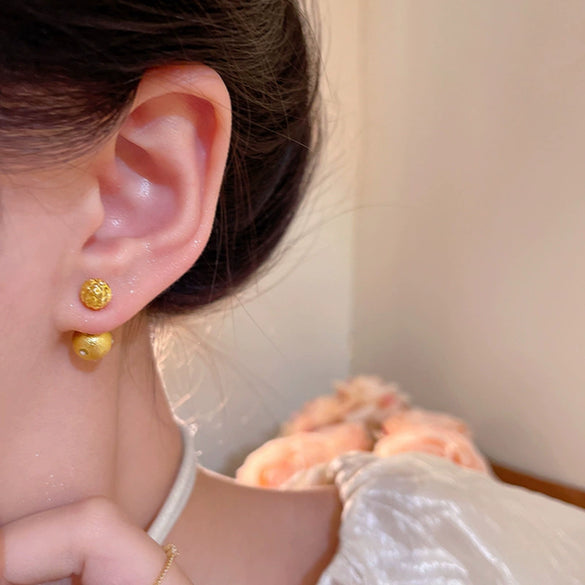Wholesale Alloy Star Stud Earrings For Women Gold Brushed Electroplated Minimalist Jewelry