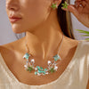 Wholesale Alloy Starfish Shell Coral Necklace And Earring Set For Women Electroplated Animal Zodiac Design