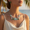 Wholesale Alloy Starfish Shell Coral Necklace And Earring Set For Women Electroplated Animal Zodiac Design
