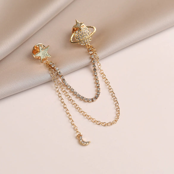 Wholesale Alloy Starshaped Electroplated Minimalist Women's Brooch Jewelry