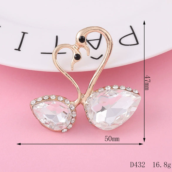Wholesale Alloy Swan Rhinestone Mini Jewelry Phone Case Accessories With Electroplating And Return Pattern In Light Luxury Style