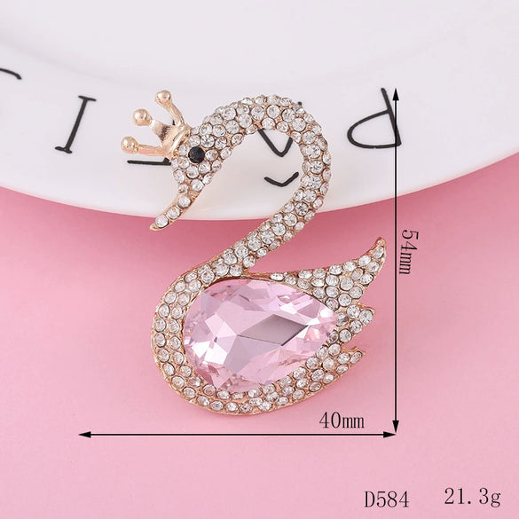 Wholesale Alloy Swan Rhinestone Mini Jewelry Phone Case Accessories With Electroplating And Return Pattern In Light Luxury Style
