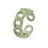 Wholesale Alloy Threaded Twist Ring Niche Style Geometric Pattern Electroplated