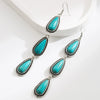 Wholesale Alloy Turquoise Inlaid Geometric Water Drop Earrings For Women