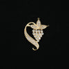Wholesale Alloy Vintage Brooch With Grape String And Diamond Encrustment Fruit Pattern Electroplating For Women