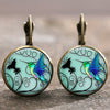 Wholesale Alloy Vintage Geometric Gem Pendant Earrings With Electroplating