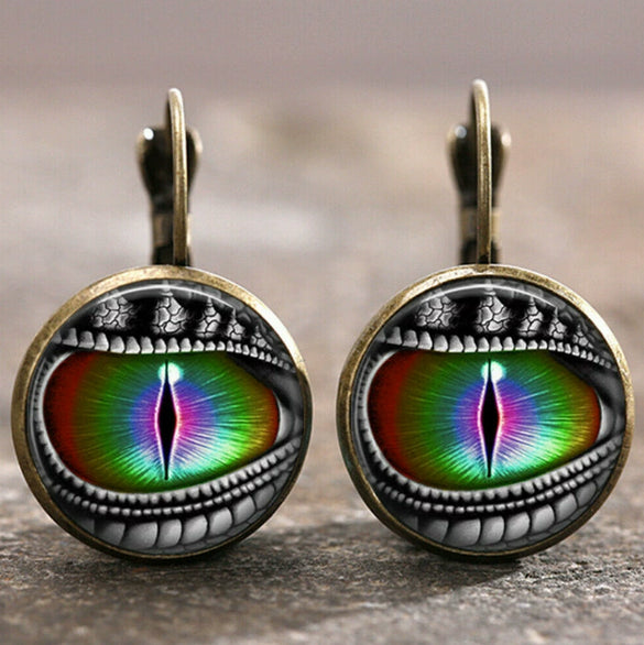 Wholesale Alloy Vintage Geometric Gem Pendant Earrings With Electroplating