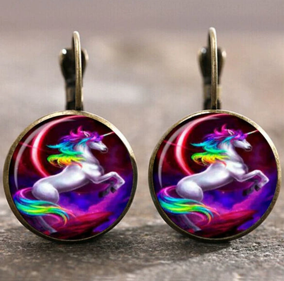 Wholesale Alloy Vintage Geometric Gem Pendant Earrings With Electroplating