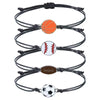 Wholesale Alloy Wax Line Bracelet Geometric Style Electroplated For Sports Fans Unisex