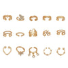 Wholesale Alloy Women's Earrings With Flower And Geometric Pattern Electroplated