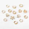 Wholesale Alloy Women's Earrings With Flower And Geometric Pattern Electroplated