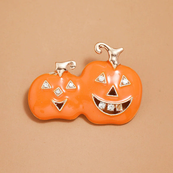 Wholesale Alloy Women's Funny Creative Dripping Oil Pumpkin Brooch