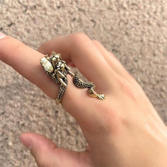Wholesale Alloy Women's Geometric And Animal Zodiac Styling Ring With Electroplating Process