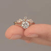 Wholesale Alloy Women's Geometric Ring Rose Gold Electroplated Fashion Jewelry