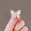 Wholesale Alloy Women's Natural Style Flower Pattern Electroplated Butterfly Brooch For Fixing Clothes