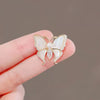 Wholesale Alloy Women's Natural Style Flower Pattern Electroplated Butterfly Brooch For Fixing Clothes