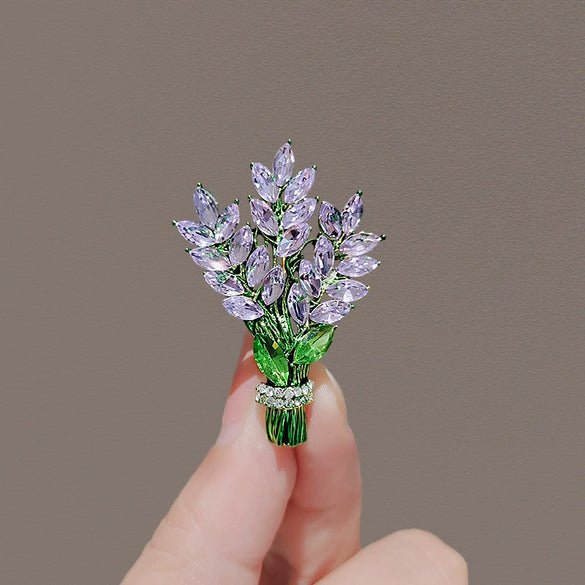 Wholesale Alloy Women's Natural Style Leaf Pattern Electroplated Brooch Pin