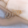 Wholesale Alloy Women's Natural Style Letter Brooch With Electroplating