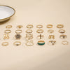 Wholesale Alloy Women's Ring With Geometric And Leaf Pattern And Electroplating Treatment
