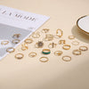 Wholesale Alloy Women's Ring With Geometric And Leaf Pattern And Electroplating Treatment